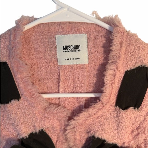 Moschino Cheap and Chic pink and black tweed jacket - Picture 7 of 14